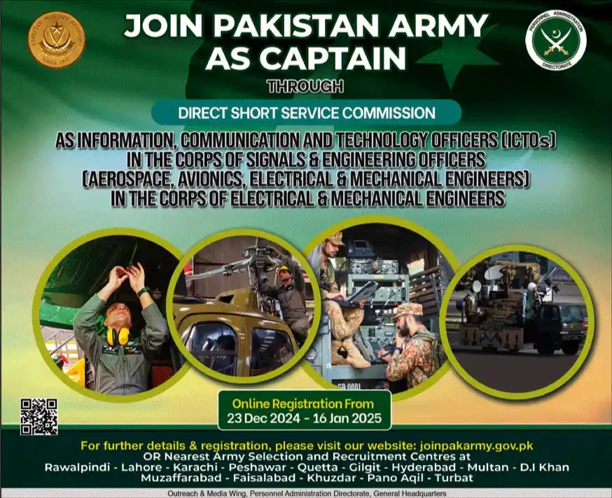 Join Pak Army as Captain Jobs 2025