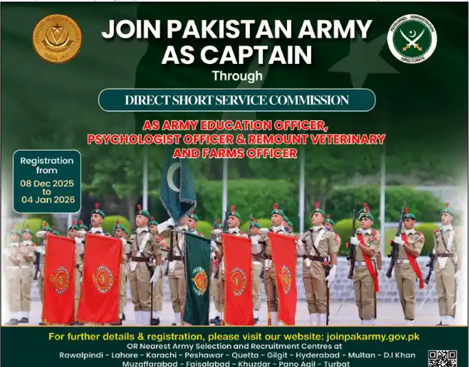 Join Pak Army as Captain Jobs 2026