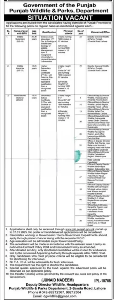 Wildlife Inspector Jobs 2025