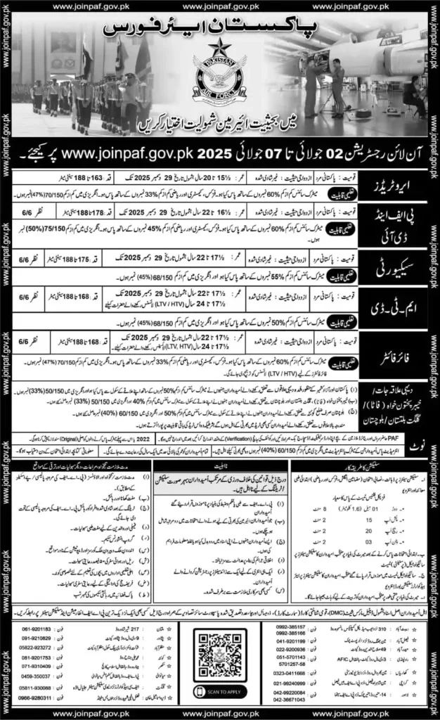Join PAF Jobs as Airman 2025