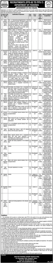 Fisheries Department Jobs 2025